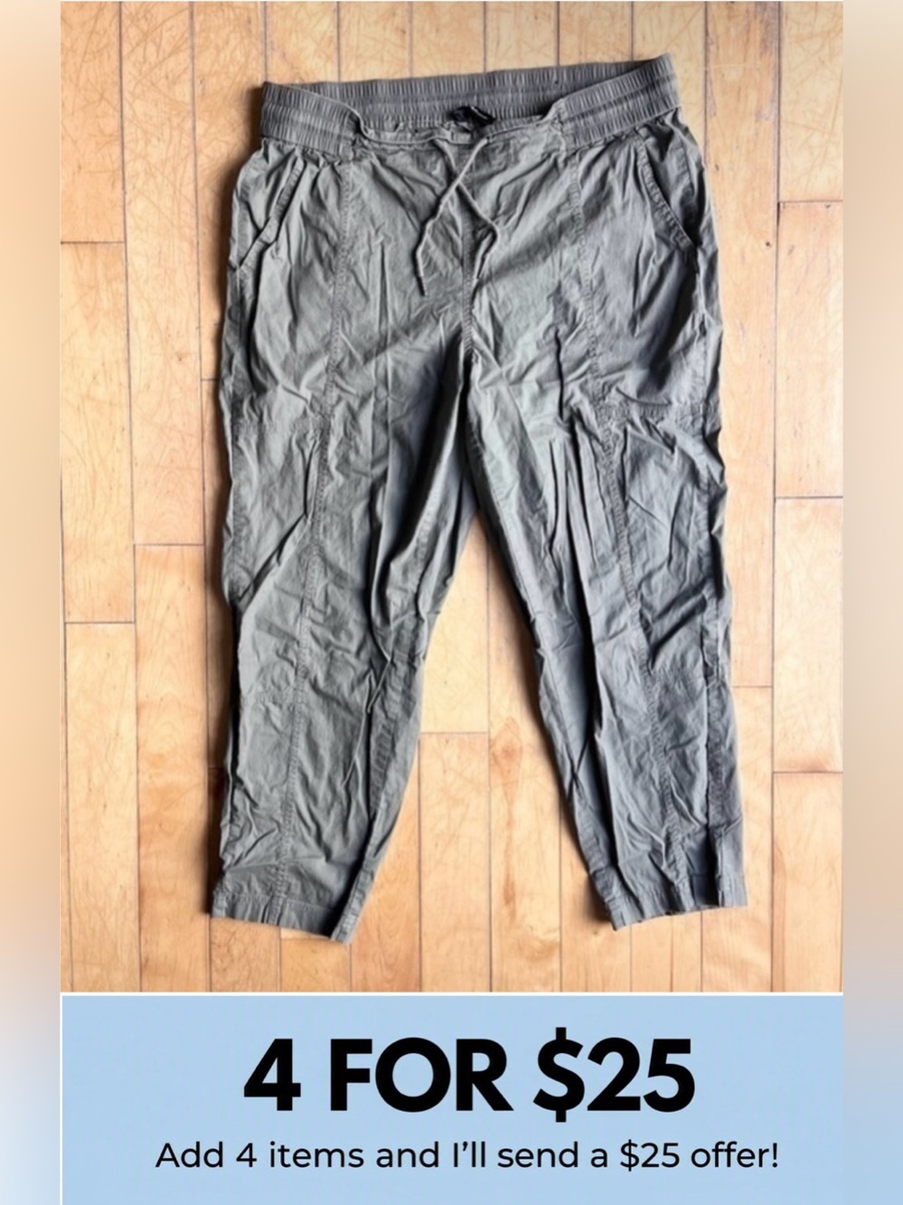 Reitmans Lightweight Olive Tapered Pants – Size 18 Tall